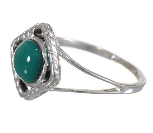 Turquoise Southwest Sterling Silver Jewelry Ring Size 5-1/4 YX73851